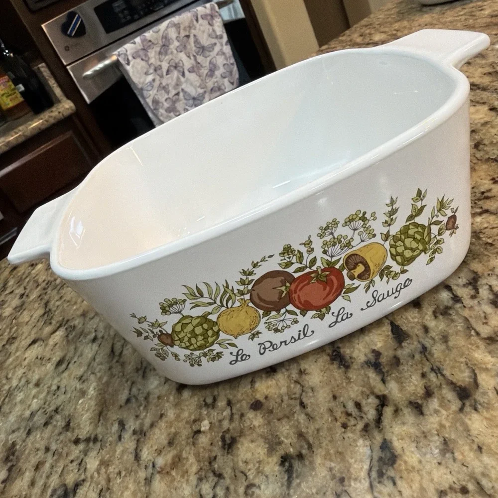CORNING WARE Spice of Life Le Persil La Sauge Baking Dish 1.5 Quart A-1  1/2-B